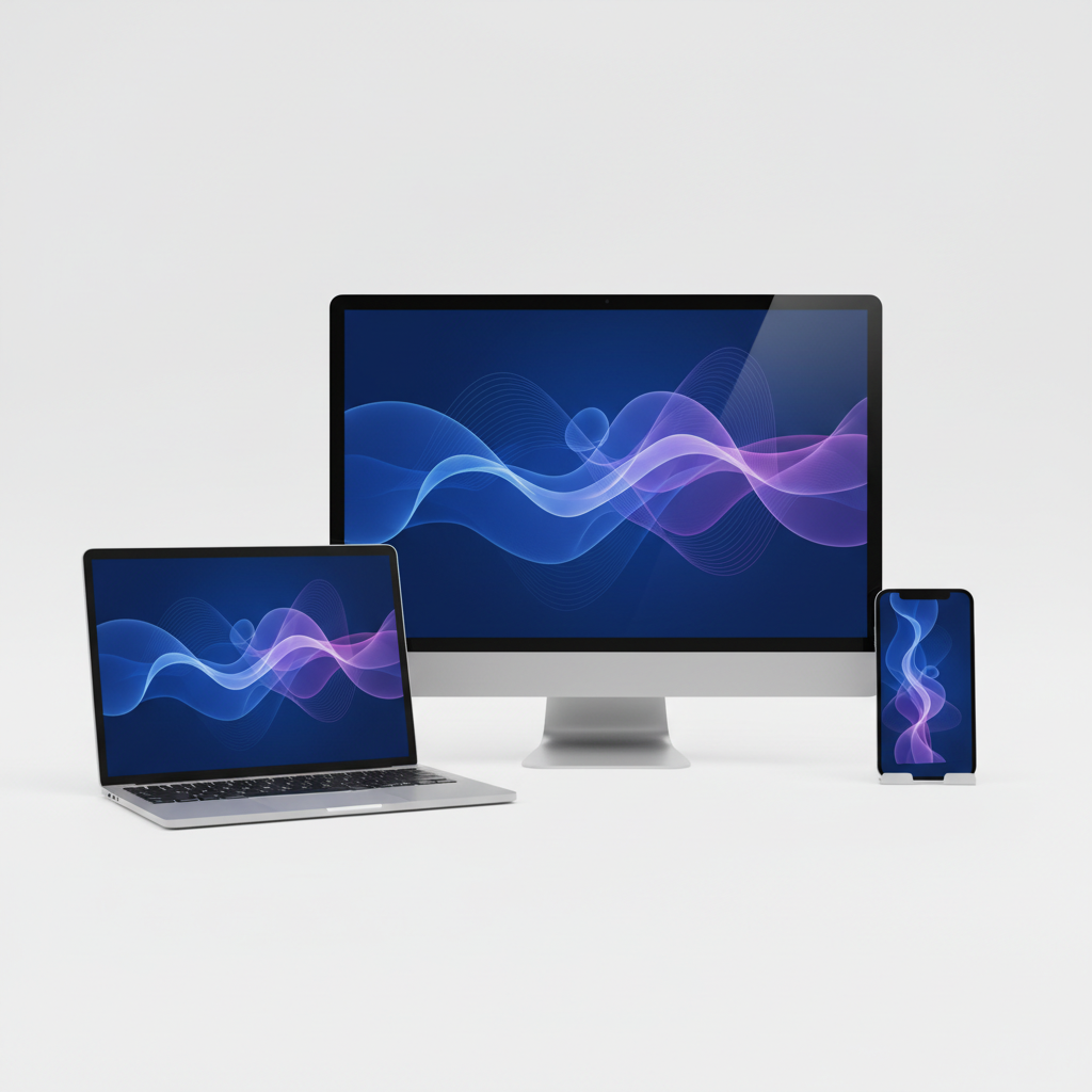 Laptop en smartphone met modern websiteconcept